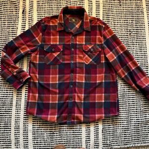 Freedom Foundry Size XXL Red and blue plaid long sleeve mens shirt